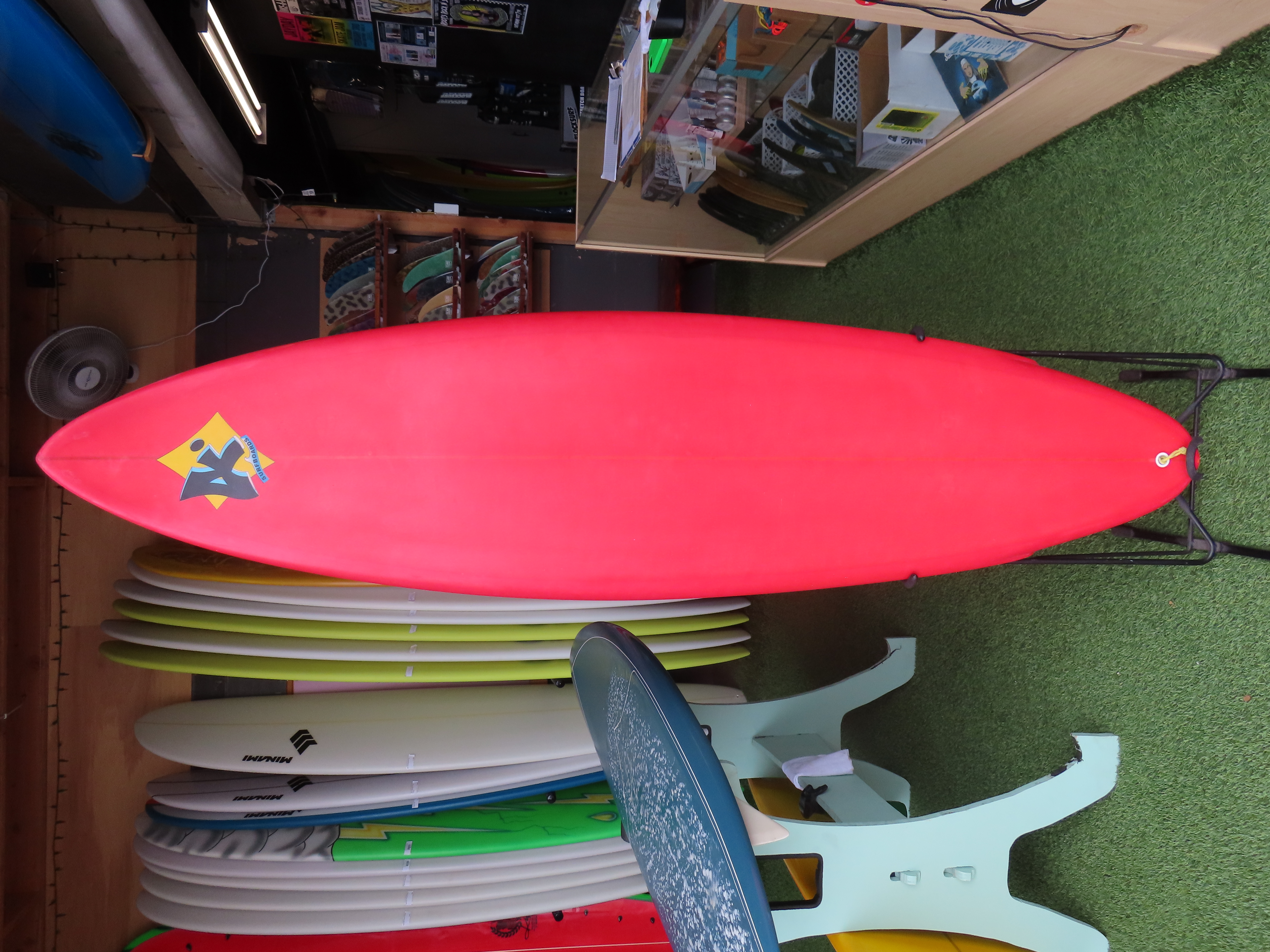 6ft 4in Red Shortboard 33.7L #3647